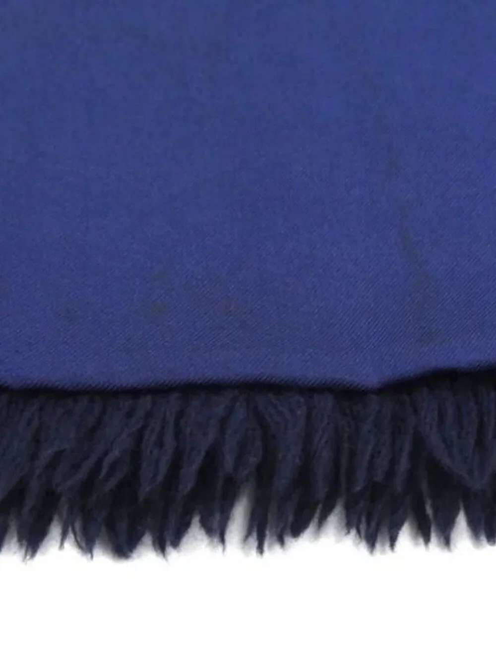 Auth HERMES Shawl Stole Scarf Navy/Multicolor Silk/Angola - e60719a - Picture 4 of 8